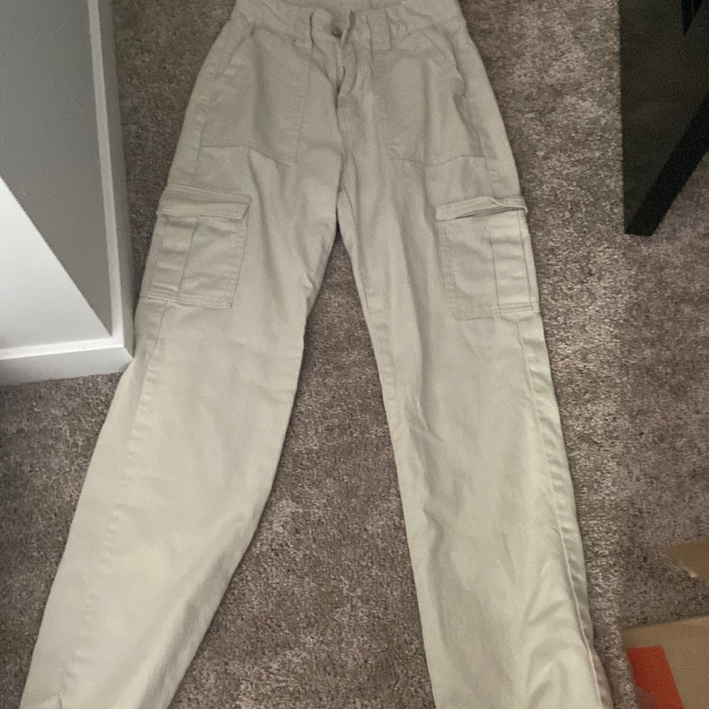 Cream cargo pants